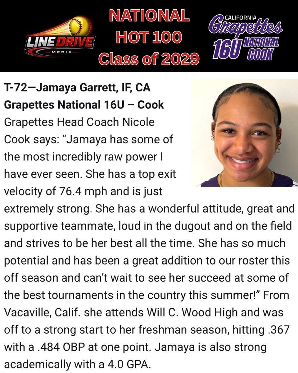 California Grapettes National 16U Cook tweet media
