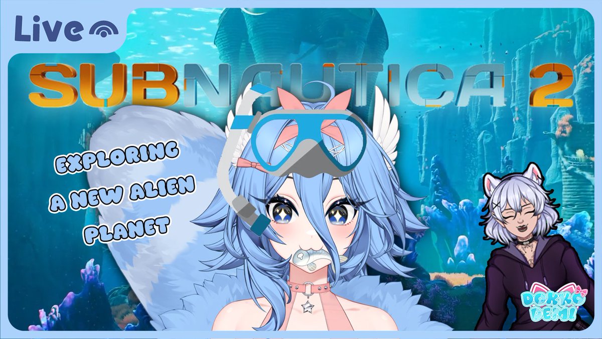 DokkoDEMI's tweet photo. 🎀Live stream announcement🎀

I will be going live playing Subnautica 2 around 6:30pm est. 
💙🩷💙
If you are interested please stop by and say Hi~
I will probably scream~
💙🩷💙
https://t.co/3e5lpmuDXK
💙🩷💙
#Vtuber #ENVtuber #Vtuberlive https://t.co/GOo1oQiN0K