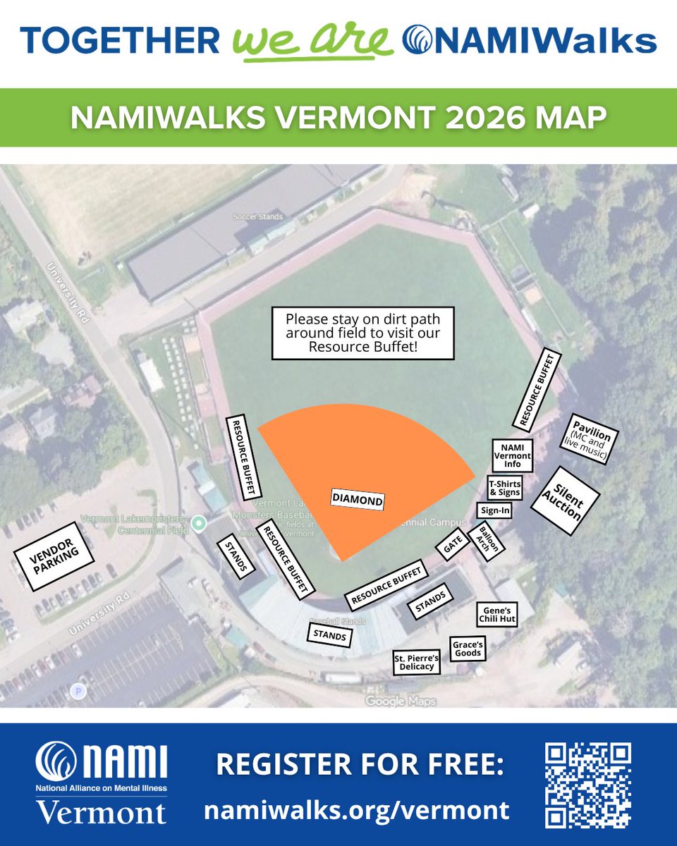 NAMIVT's tweet photo. Only 2 days until NAMIWalks! Join us this Saturday, May 16, at 10 AM for a fun day with live music, vendors, and family-friendly activities! 🎶

The walk route is 1 mile, but no worries if you can’t walk!

RSVP at https://t.co/eR58fcLa0f! Questions? Email events@namivt.org! 💚 https://t.co/npZu3whSmB