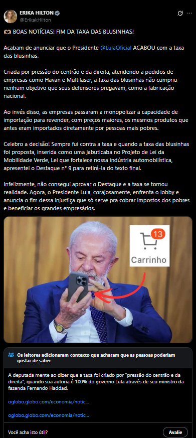 1TheResistence's tweet photo. @ErikakHilton @LulaOficial Tomou checagem ai DEPUTADO? além de hipócrita e mentiroso kkkkk https://t.co/czea9ku79L