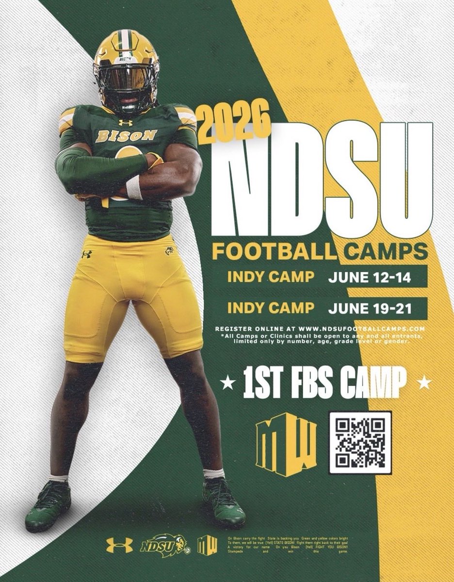 stefan_mark2028's tweet photo. Thank you so much for the camp invite @DavidWienke15 @NDSUfootball GO BISON 🦬 🟢🟡‼️‼️
@raccoonfootball @CoachFiacco @CoachBobbit @ISURogers3 @andy_lucas98 https://t.co/WX80kqIunT