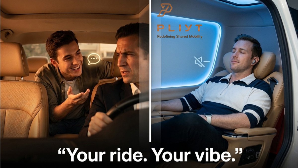 Pliytinc's tweet photo. Ever felt trapped in small talk during a ride? Some people enjoy chatting, others just want a quiet trip. In current ride-sharing setups, you rarely get a choice — and that awkwardness is a dealbreaker for many. Do you prefer conversation or quiet on your rides?#PassengerComfort https://t.co/gwHjrKIkBU