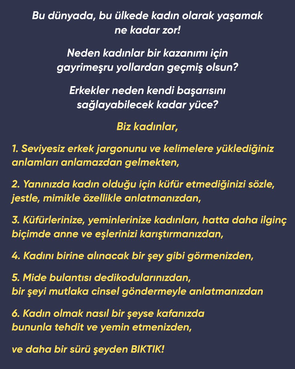 FatmaAltuncu's tweet photo. Kadın algısı bozuk erkekler kulübü lağvedilsin!

Siyasette, işte ve pek çok ortamda modern görünümlü orta çağ mahluklarından BIKTIK! https://t.co/iQNI200B6K