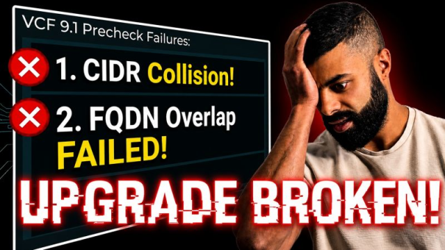 CloudVirtues's tweet photo. I Broke My VCF 9.1 Upgrade ... So You Don't Have To! | #vExpert Shank Mohan #vmware #vcf #vmwarecloudfoundation #vexpert #vexpertvcf #broadcomvmware #runnsx #sddc https://t.co/NhtQu5NOqU https://t.co/wOvi5cF0NZ