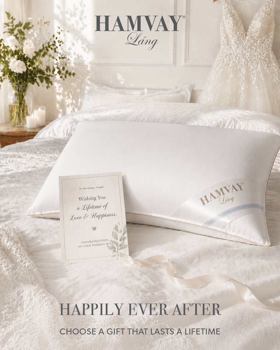 HamvayL's tweet photo. Celebrate wedding season with a gift made for everyday comfort. Hamvay-Láng premium wedding gift sets bring five-star hotel comfort into a new home, night after night. 

A thoughtful choice they will return to, every evening. | https://t.co/RsLo38nL6o

#hamvaylang #wedding https://t.co/2st7uIjTA8