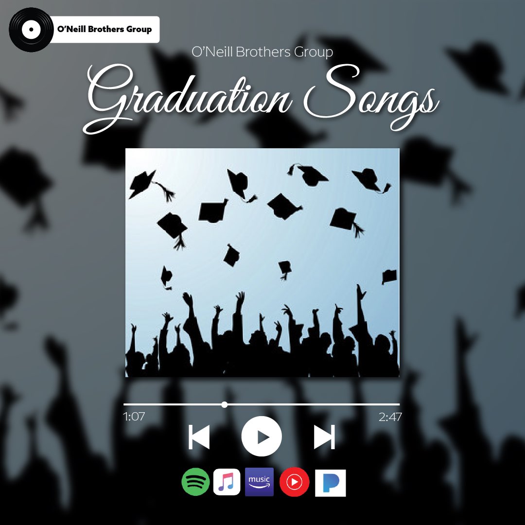 ONeillBrosGroup's tweet photo. 🎓 You did it! Kick off your shoes, throw those papers up, and start dancing and singing. Congrats! #graduationmusic #classof2026 #graduationsong #pompandcircumstance https://t.co/LjFWP3CWvM