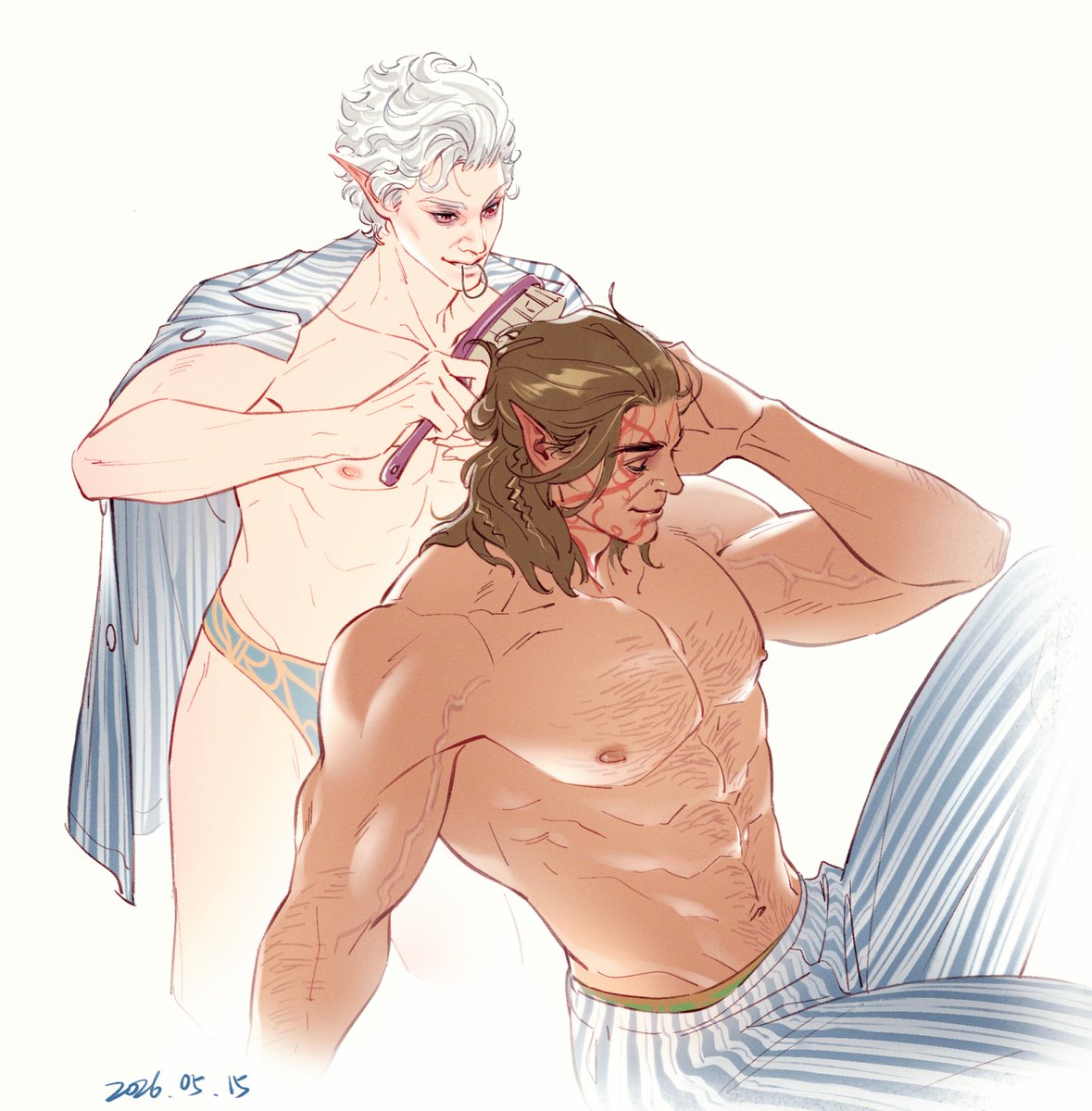baiyameng's tweet photo. Just let Astarion handle your hair😏 https://t.co/75h3KhwJSU