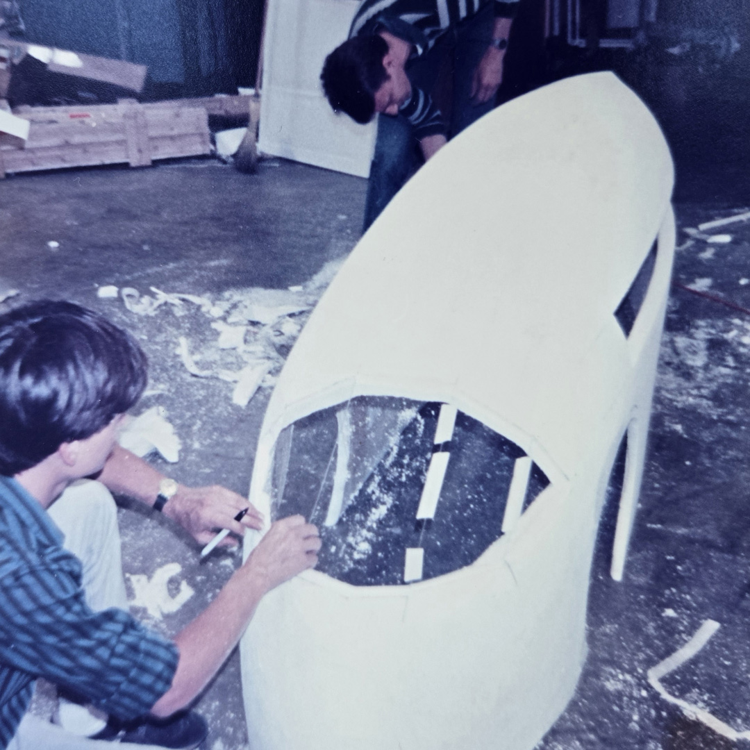 PolyEngineering's tweet photo. During college, Interim Dean Bob Crockett was a designer and pilot of the 1987 Human Powered Vehicle Club entry. The vehicle’s shell was made from Styrofoam and wrapped in plastic film. #TBT #ThrowbackThursday https://t.co/5J34WYgP7H