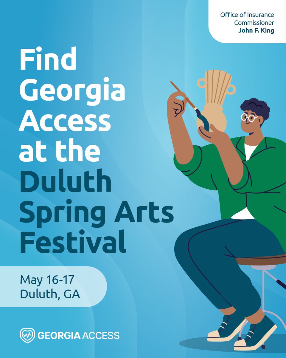 GeorgiaAccess's tweet photo. 🎨 Georgia Access is heading to the Duluth Spring Arts Festival this weekend! Check out amazing local art, live music, and great food trucks—then stop by our booth with your health insurance questions. More info: https://t.co/SYn8Ufs1cV https://t.co/bPrvPUUG3L
