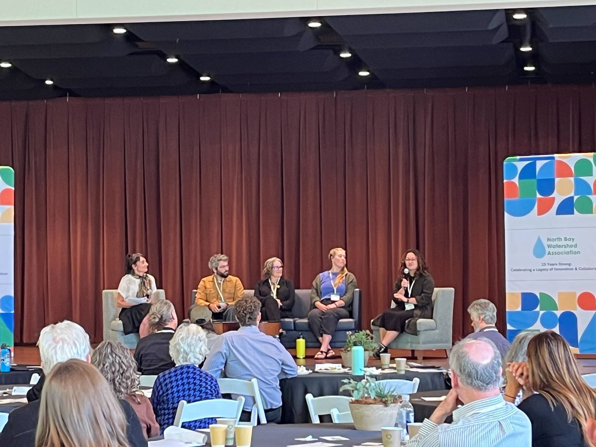 Baywork2's tweet photo. Last month BAYWORK manager Laura Combs spoke about fostering workforce workforce resilience and adaptability at the North Bay Watershed Alliance’s Silver Anniversary Biennial Conference at the College of Marin. Learn more here: https://t.co/PvjAbNtGcN https://t.co/wIpbLbOBXT