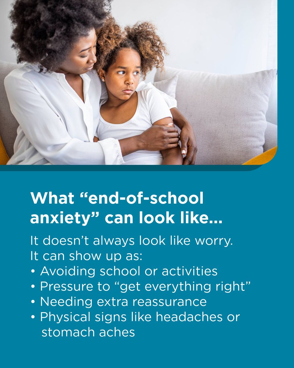 seattlechildren's tweet photo. School’s out… but the emotions don’t always disappear.
If your child seems more anxious as the school year wraps up, there may be more going on beneath the surface.
👉 Read the full ParentMap article here: https://t.co/taKqYBDUV0 https://t.co/xod7MReQ0r