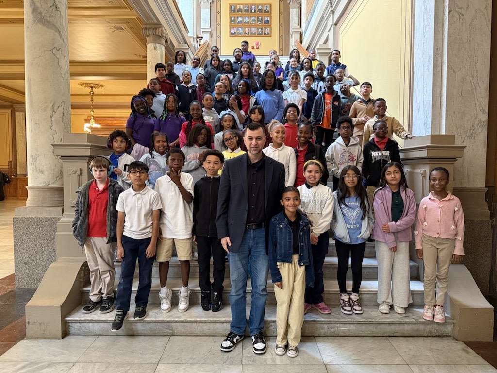 SenFadyQaddoura's tweet photo. Today, I welcomed 4th graders from New Augusta South in Pike Township to the Statehouse, and moments like this are a reminder of why this work matters. https://t.co/MowZTGye6d