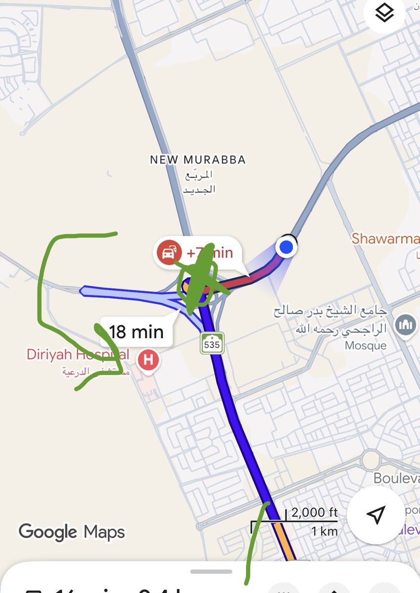 Mansour_Humaid's tweet photo. @eMoroor 

نأمل من مرور الرياض التكرم بدراسة إغلاق المحور المباشر من طريق الملك سلمان باتجاه طريق الملك خالد - جنوب، وإلزام المركبات باستخدام U-Turn على طريق الملك سلمان، لما لذلك من أثر في تحسين الانسيابية وتقليل الازدحام وقت الذروة. 🚦🚗
#مرور_الرياض #الرياض https://t.co/MDy39DgiMv