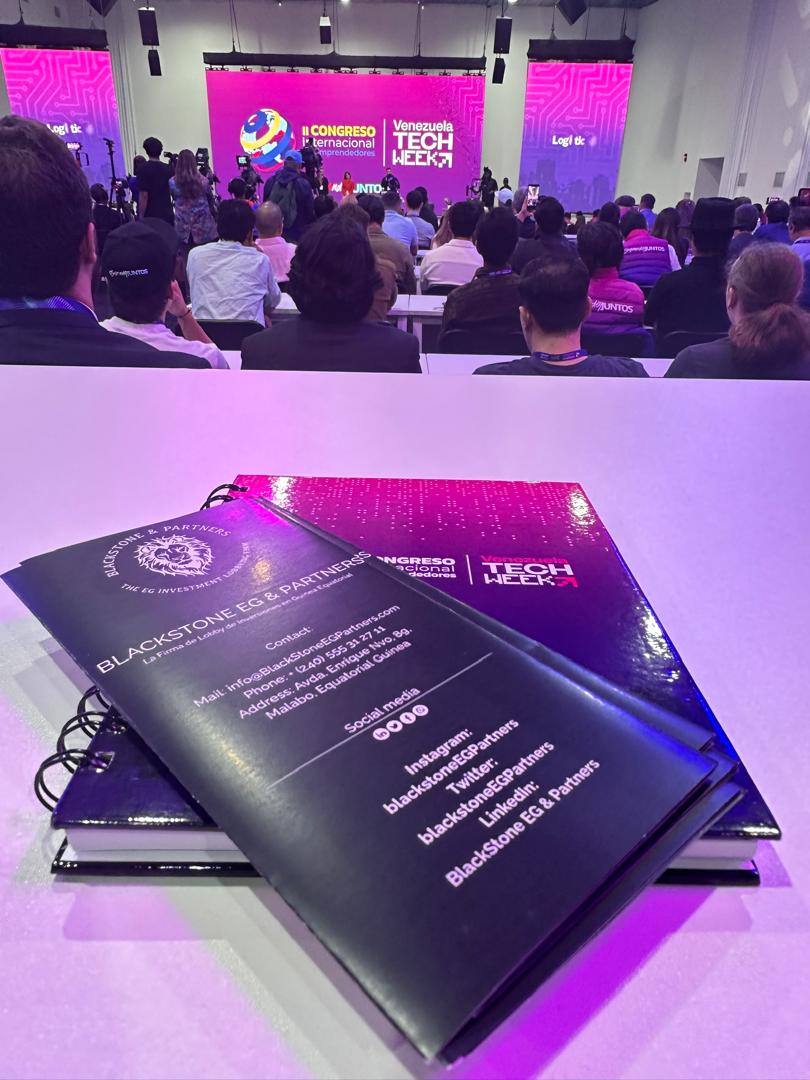 EmbaVEGuineaE's tweet photo. Guinea Ecuatorial destaca en el II Congreso Internacional de Emprendedores #VenezuelaTechWeek con la participación de Teresa Isabel Nnang Avomo, CEO de BLACKSTONE EG &amp; PARTNERS, fortaleciendo alianzas y proyectando el potencial empresarial ecuatoguineano.
@yvangil https://t.co/04I1pVAL1K