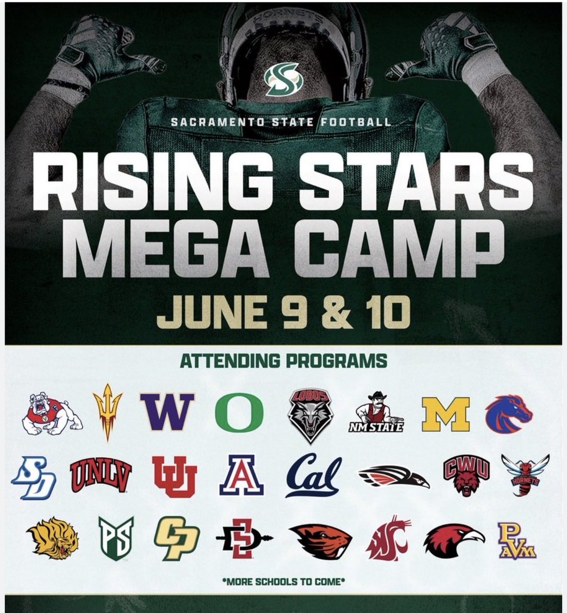 Lane_B08's tweet photo. Camp season is almost here! Looking forward to being @SacHornetsFB for the June 10th camp! June is going to be busy!

@FootballGalena @CoachAaronCook @PrepRedzone @Angus_McClure @RealCoachCarter https://t.co/5PnwBa290K