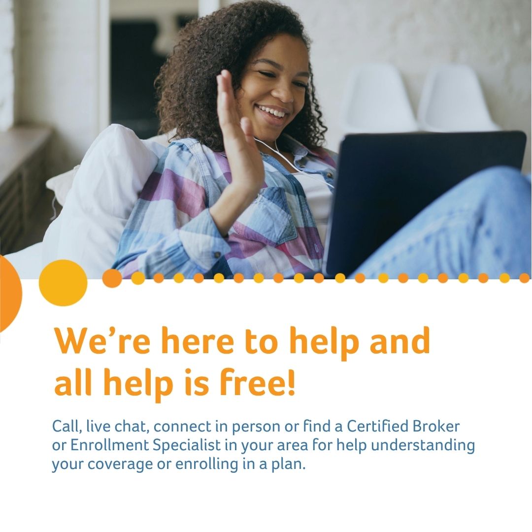 AccessHealthCT's tweet photo. Access Health CT offers free year-round support in many different ways and languages. 
Get help online through our live chat, over the phone or in person with a Navigator or Certified Broker in your community. Choose the way that works for you. https://t.co/VKEvNZYV2M https://t.co/YkNJUHGZKL