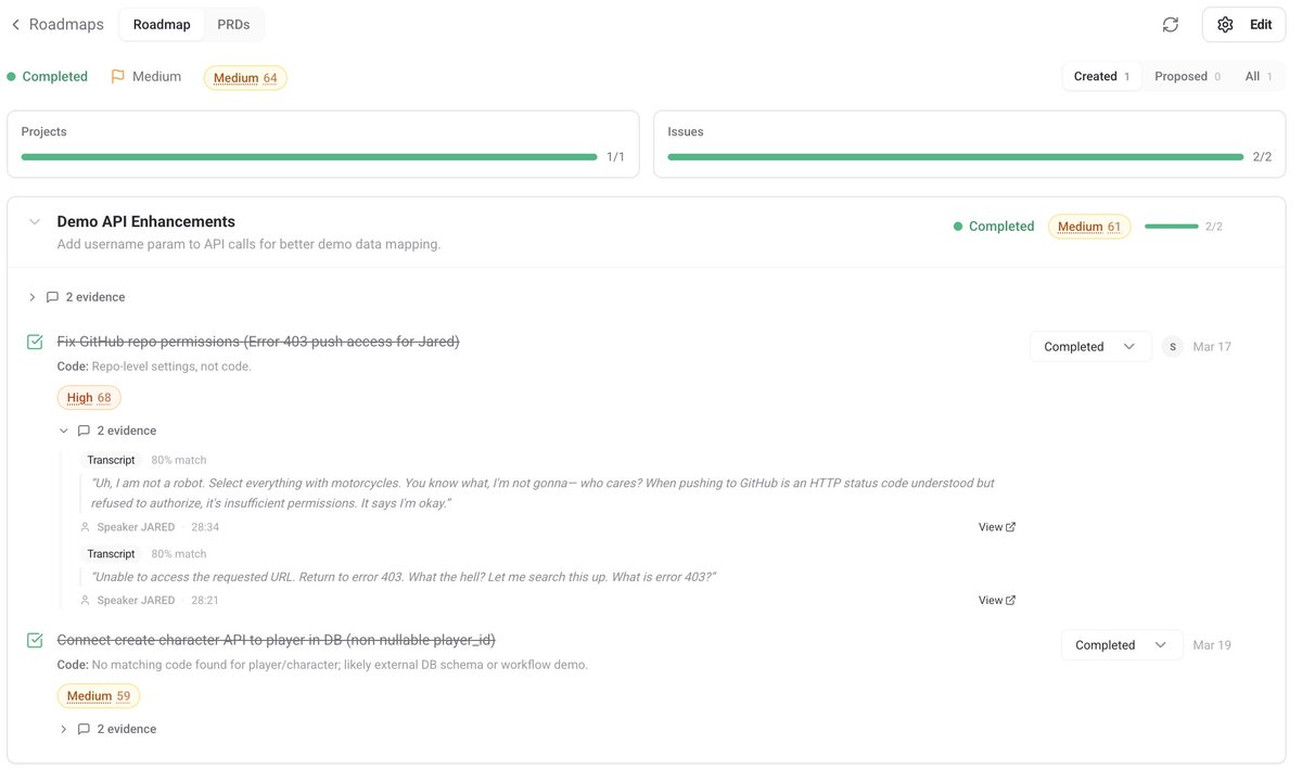 rithlanka's tweet photo. our mornings changed when the roadmap started building itself

> slack pings me overnight
> feedback clustered, ranked, ready to push to cursor
> 10 to 15 hours a week gone

first sprint we ran it, we shipped a feature addressing our top churn signal

we didn't know it existed until aligno surfaced it

comment "roadmap" and i'll send the full playbook