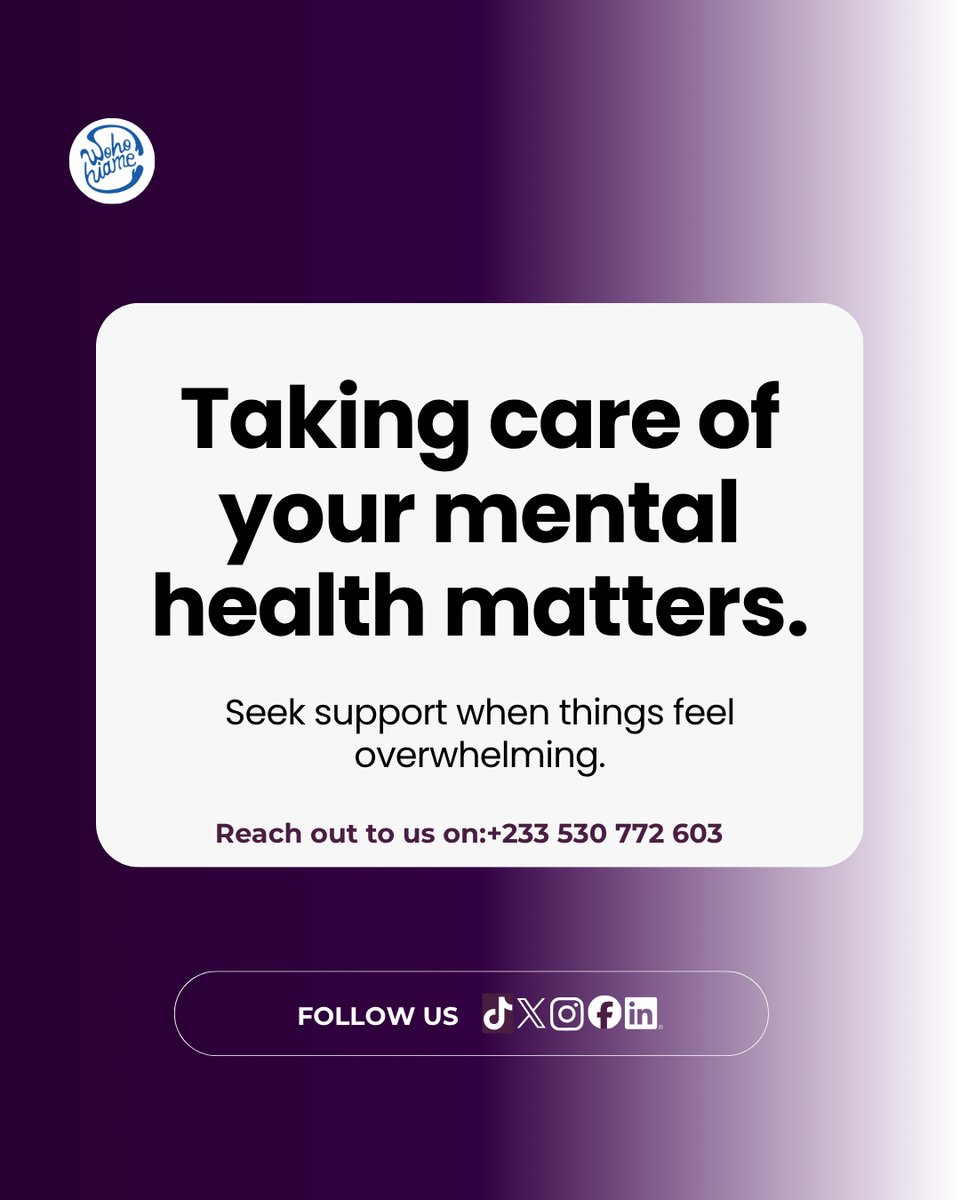 OKBFoundation's tweet photo. Mental health is part of everyday life. 🤍

It affects how we think, feel, handle stress, relate with others, and make decisions.

This month, let’s normalize conversations around mental health and break the stigma together.

Seek support when things feel overwhelming. https://t.co/EfDJ22Gyee
