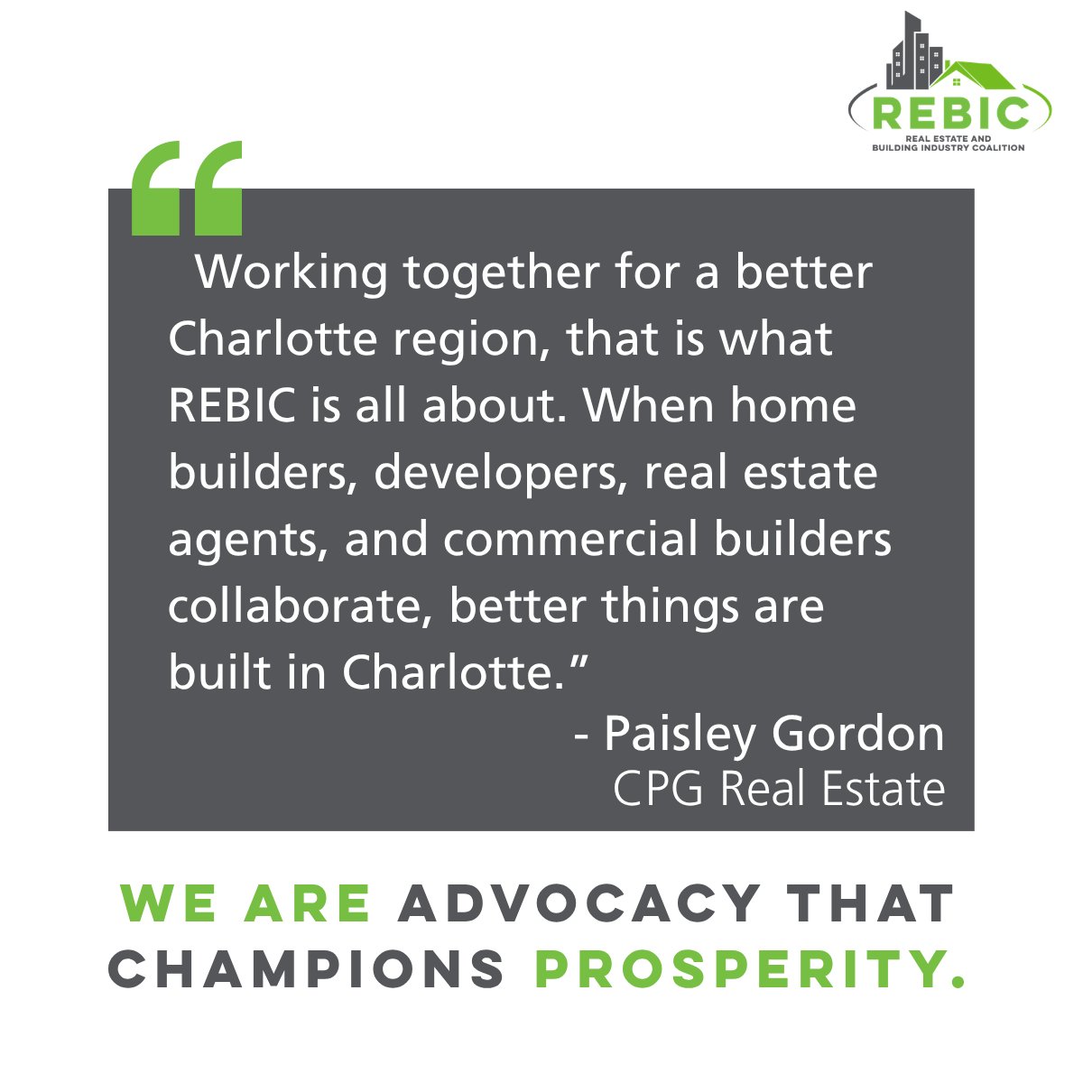 REBIC's tweet photo. What does it mean to champion prosperity? Building a prosperous Charlotte requires leaders &amp; residents to do the innately human thing: collaborate.
Collaboration is at the heart of REBIC’s work. We will continue to work together to champion a strong and healthy Charlotte region. https://t.co/48jNP4kvpW