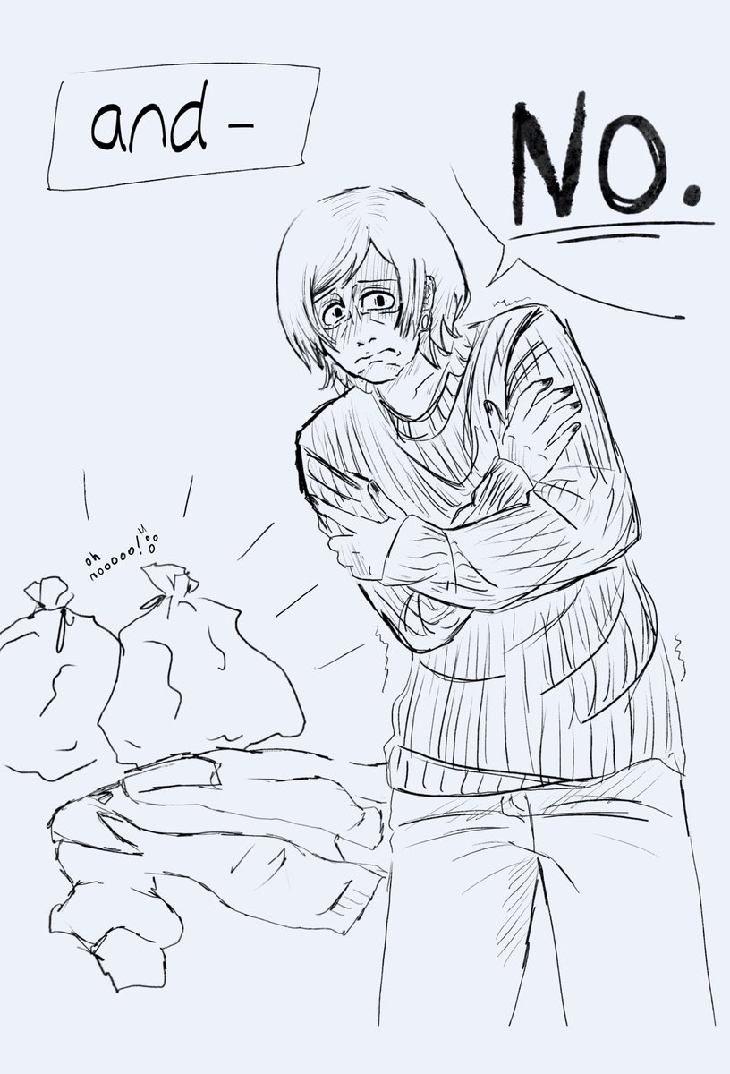 ChamallowChild's tweet photo. I realized I forgot to post coat guy last time, how. Why. Anyway, here he is :D #Noimnotahuman #ninahfanart #ninah #coatguy #wireface https://t.co/2NFpbGtqqj