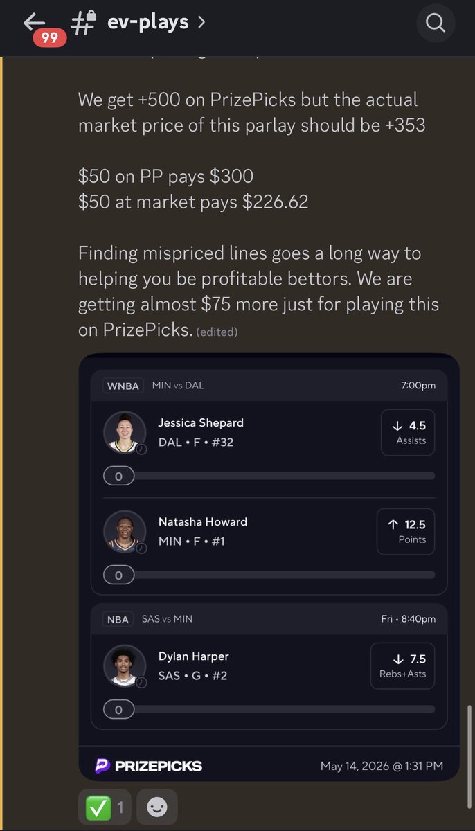 The Bettor Bat (+EV) tweet media