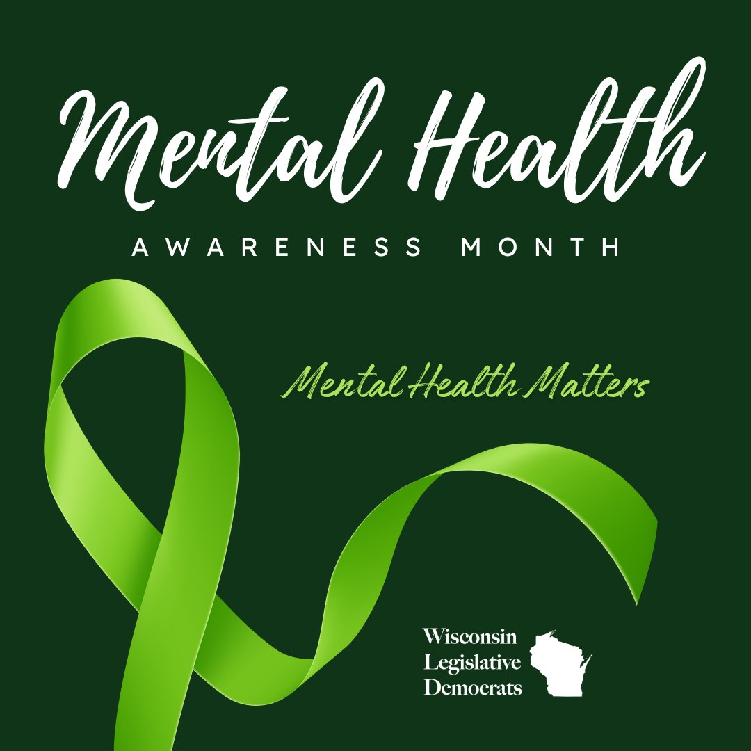 SenateDemsWI's tweet photo. By sharing stories, providing resources, and encouraging those who are struggling to seek help, we can reduce the stigma around mental health. We’ve made progress…and there is still a way to go. https://t.co/Xu986LvjOR