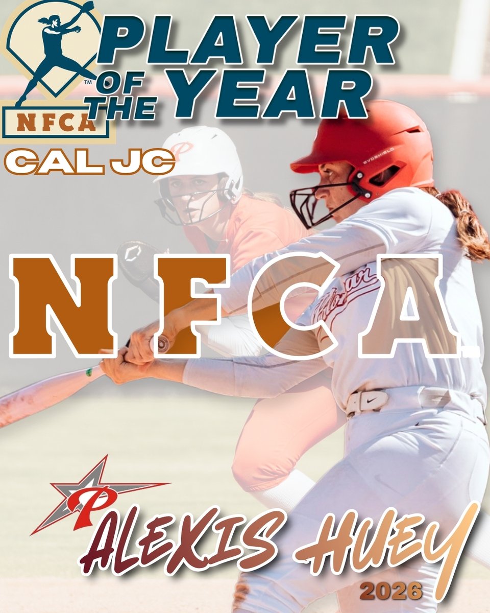 NFCAorg's tweet photo. 🏅Congratulations to the 2026 NFCA Cal JC Player of the Year, @PmarAthletics Alexis Huey! 🥎

🔗https://t.co/kkBtfJfafB https://t.co/hWgYbiw2kx