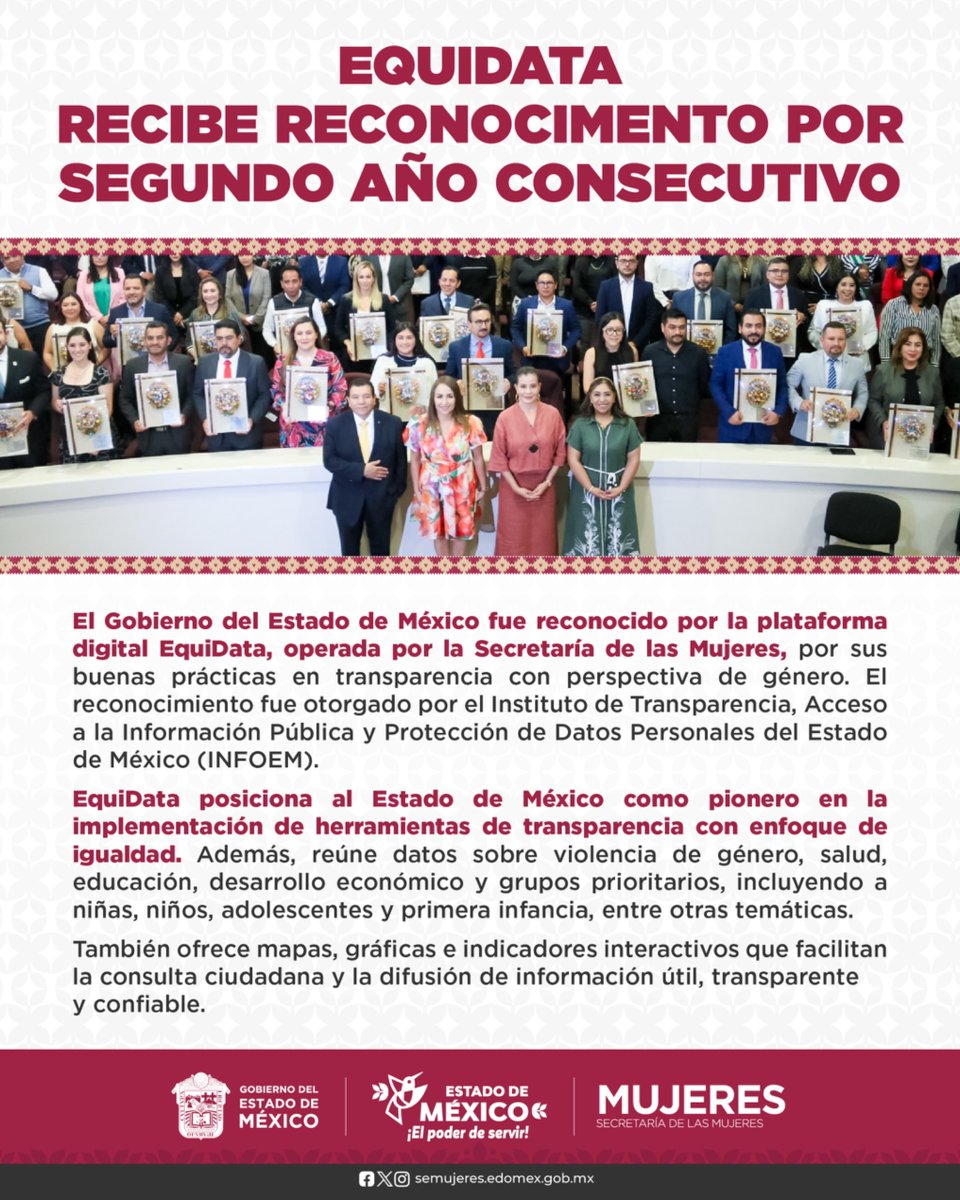 SeMujeresEdomex's tweet photo. 📊 #EquiData de la #SeMujeres acerca información, indicadores y estadísticas con perspectiva de género de forma accesible y transparente. 
Consulta más en: https://t.co/5bf4740iEK
#ElPoderDeServir @delfinagomeza @esthercoacalco https://t.co/kuWcbmQL0v