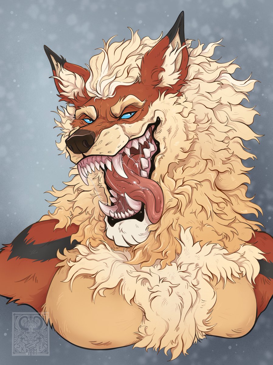 RookTheDog's tweet photo. Something for the maw lovers~  

🎨: https://t.co/btOuA9bDH9 

#furry #arcanine #rookthearcanine #furryart https://t.co/7gJS9amj8U