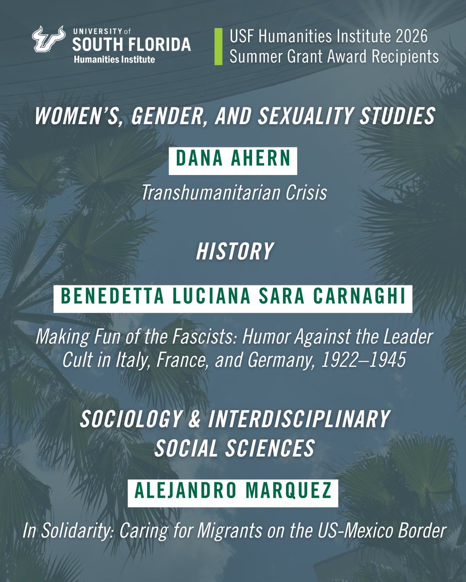 USF Humanities Institute tweet media
