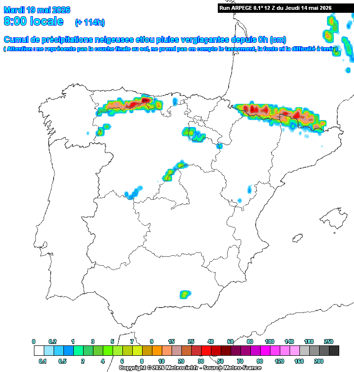 MeteoExplora's tweet photo. ❄️ Mañana regresará el ambiente invernal, con nevadas que volverán a ganar protagonismo en los principales sistemas montañosos.

🏔️ En la Comunidad de #Madrid, la cota de nieve se situará en torno a los 1.600 metros, con chubascos dispersos en el resto de la región. 🌦️
#Mayo2026 https://t.co/iAsToIiqNs