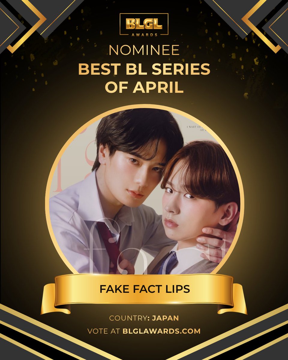 blglawards's tweet photo. โจ Fake Facts Lips has been nominated for Best BL Series of April at the BL GL Awards April Edition! ๐
Support and vote here: https://t.co/JLXgtyVqRA
#BestBLSeriesOfApril #BLGLAwards #fakefactlips https://t.co/m35WHREhwq