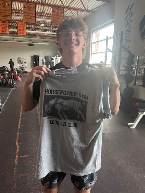 LPHS_Rangers's tweet photo. Congratulations Greg Moore for joining  the 1000 lbs. club.  Dead lift / squat / clean. https://t.co/bAj490VLC8