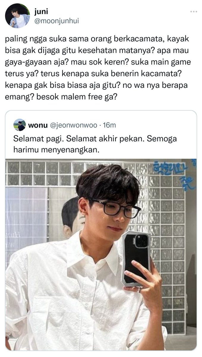 loeynads's tweet photo. wonhui
one tweet au

huru hara salah akun https://t.co/Y2Dpr4Mq3h
