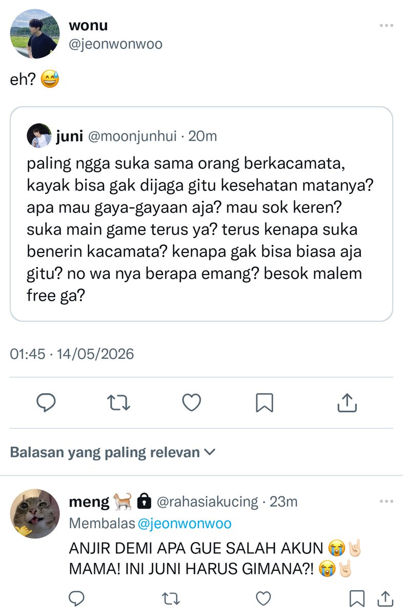 loeynads's tweet photo. wonhui
one tweet au

huru hara salah akun https://t.co/Y2Dpr4Mq3h