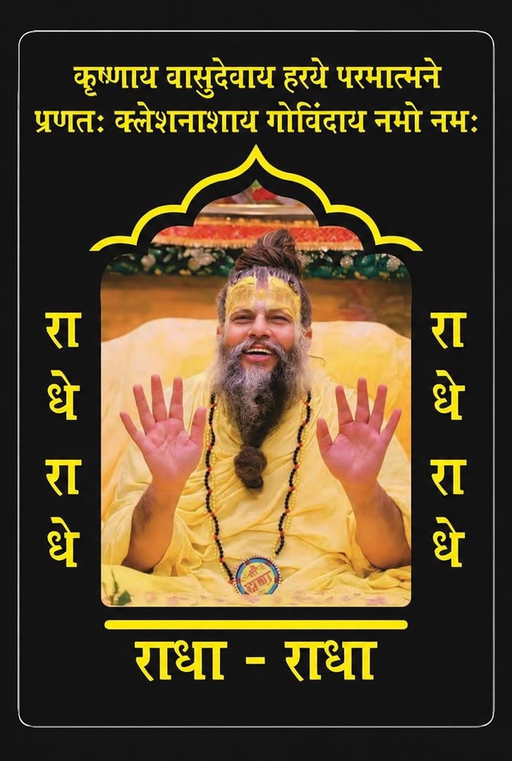 CodexConquer's tweet photo. कृष्ण नाम में ही कल्याण है। राधे-राधे जपें, मन को शांत करें और जीवन को आनंदमय बनाएं। 🙏

Follow for more bhakti posts. Radhe Radhe 💞

#RadheRadhe #KrishnaBhakti #RadhaKrishna #HareKrishna #SanatanDharma #Bhakti #Peace #JaiShriKrishna https://t.co/4BnZxdw2Xv