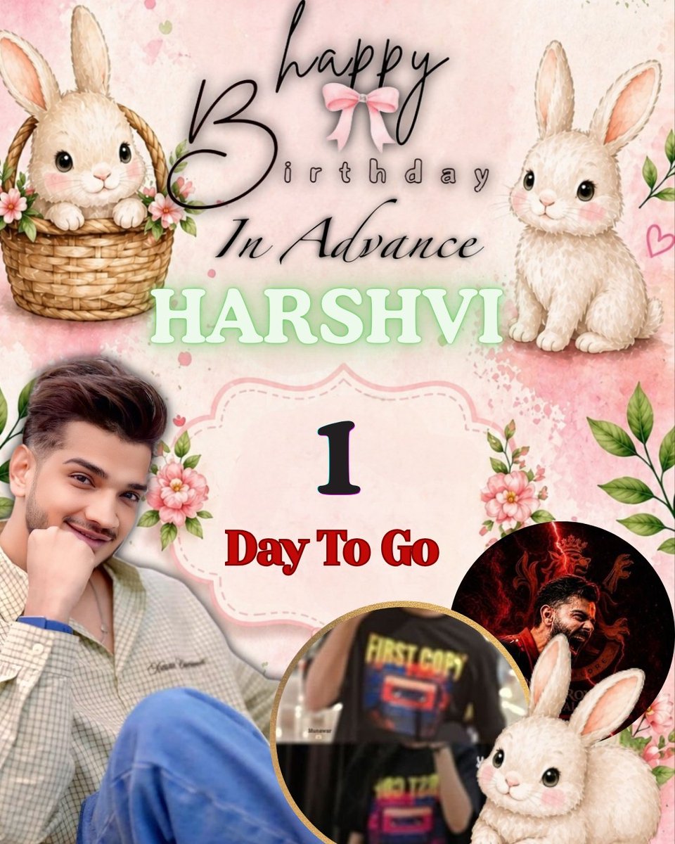SXMUNAWAR12's tweet photo. 𝟘1 𝔻𝕒𝕪𝕤 𝕝𝕖𝕗𝕥 𝕗𝕠𝕣 Rabbit 𝔹𝕚𝕣𝕥𝕙𝕕𝕒𝕪 🤍
@maihukhargosh

“Rab kare har dua qubool ho tumhari,
Har muskaan ban jaaye pehchaan tumhari,
Kabhi na aaye gham kareeb bhi tumhare,
Sitaron se bhi pyari ho zindagi tumhari 🌸”

#HBDBUNNY🫶🏻🐰 https://t.co/ZX4UnAu27t