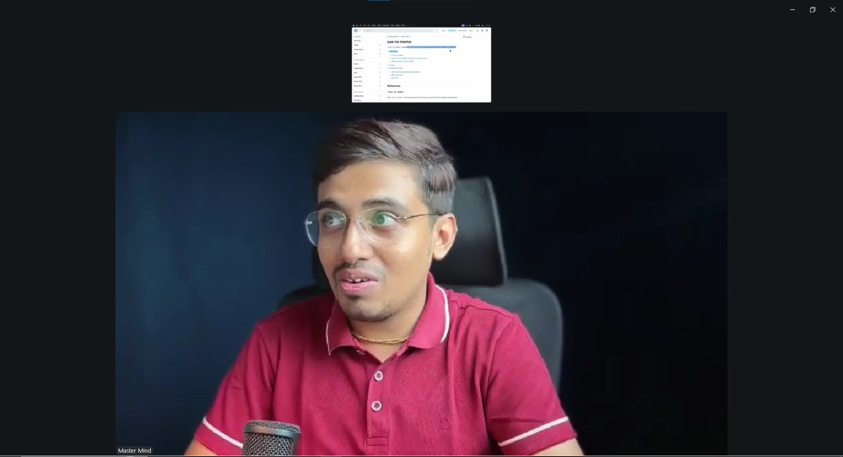 _kartikkumar_'s tweet photo. Class 43 : #chaicode web dev cohort

Spent today attending a React Masterclass

Revised:
Hooks • Performance Optimization • Best Practices • Deployment on Vercel • Scalable React Patterns

@Hiteshdotcom 
@nirudhuuu 
@piyushgarg_dev 
@yntpdotme https://t.co/bAMahZisdQ