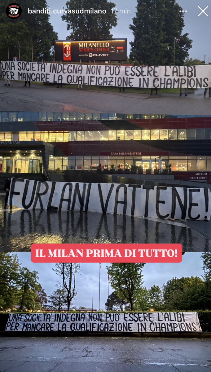 triolo_daniele's tweet photo. Così la #CurvaSud del #Milan su Instagram

La protesta non si placa #ACMilan https://t.co/IlqRUt5ehG
