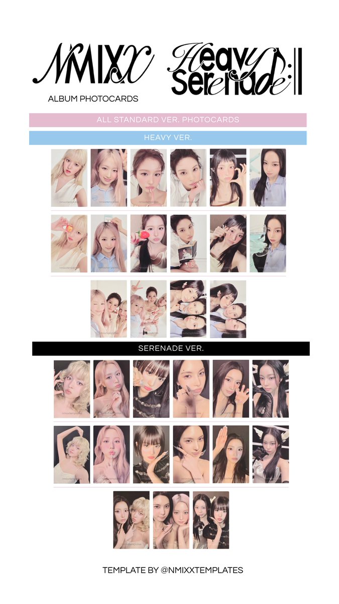 ᯓ☆ NMIXX (엔믹스) - Heavy Serenade All Standard Ver. Photocards