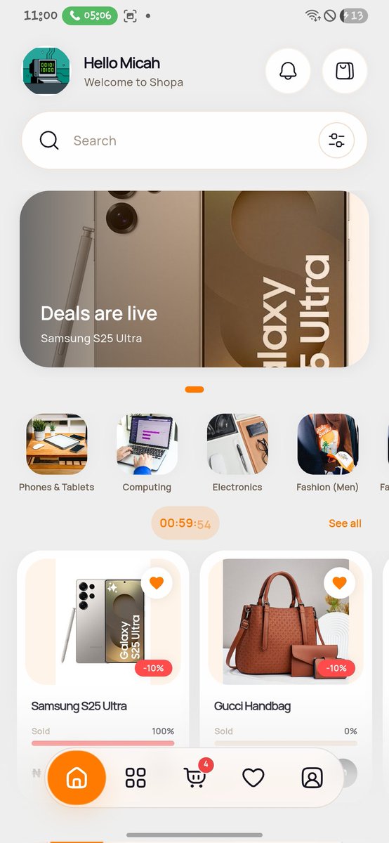micah_okoh's tweet photo. We wanted to build Jumia in 2 weeks. We couldn't. 😅
But we built Shopa , its a multivendor marketplace (Web &amp; Mobile) with seller dashboards, advanced search &amp; live order tracking.
Check out our 14-day sprint: https://t.co/1lzmDH0fcQ

Did this with @tgaming_mega https://t.co/LJrgXEiQ3e