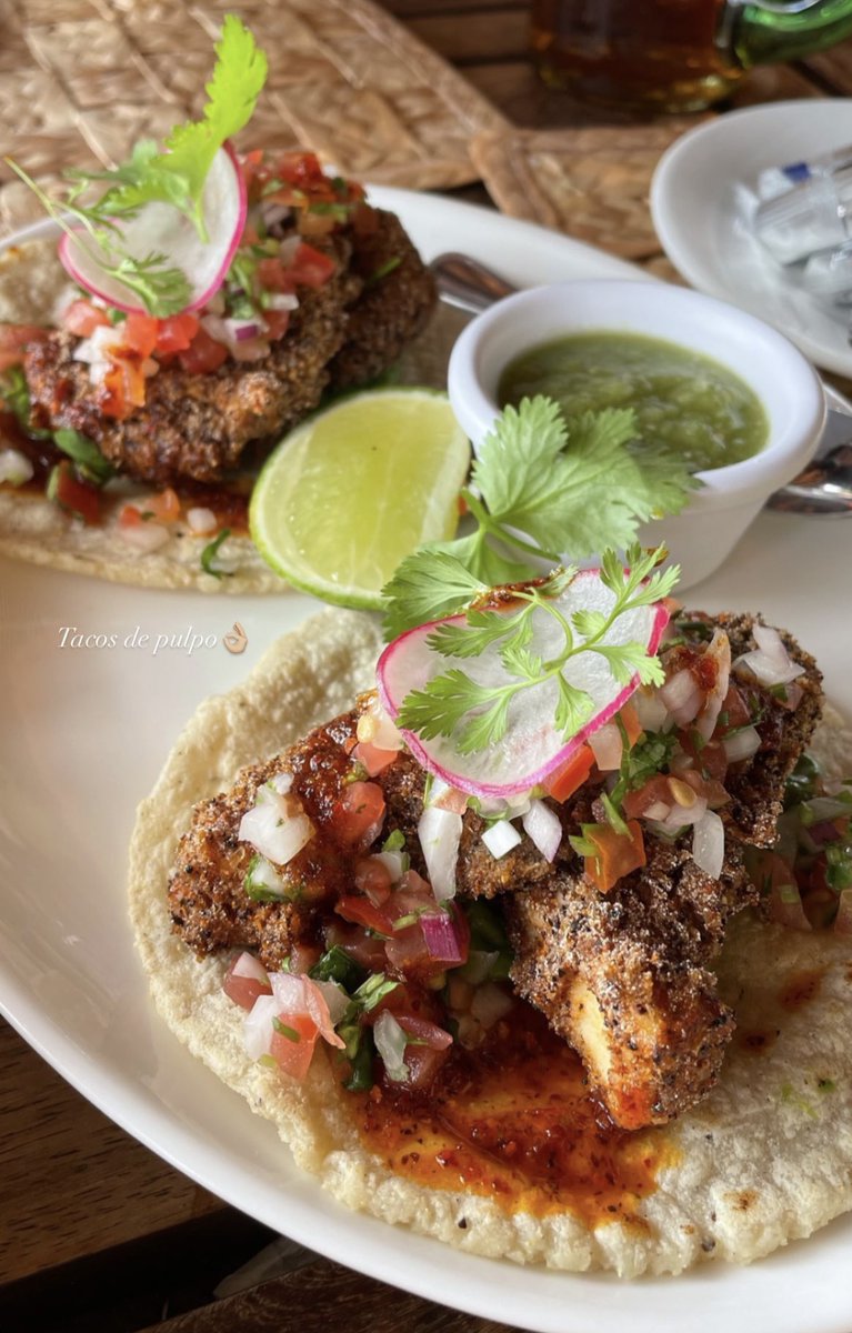CaladeMarResort's tweet photo. Tacos de pulpo, made with love! Thanks for visiting, @marianaph04. We love sharing our flavors with amazing guests. Who’s ready to try these next? #CalaDeMarIxtapa #FoodieTravel https://t.co/TUVIPimR3d