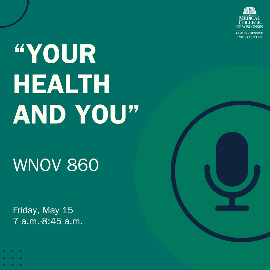 mcw_dsrh's tweet photo. Tune in tomorrow morning to WNOV 860 radio's "Your Health and You" from 7 a.m.-8:45 a.m.! We'll be talking about suicide prevention and mental health for Mental Health Awareness Month. Hope you can join us! https://t.co/HqZN4aRZCQ