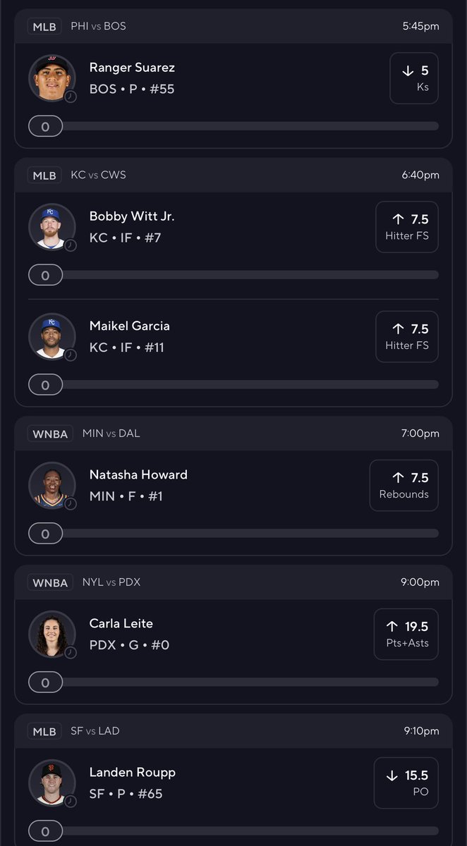 ZRob4444's tweet photo. PrizePicks 25x 🔥

Last one for me today! Doubling up on Witt who was my second fav hitter of the day behind Yordan (already homered🤑) but correlating him with Maikel here. Let’s find some money🤞 https://t.co/qasDwLWYIg