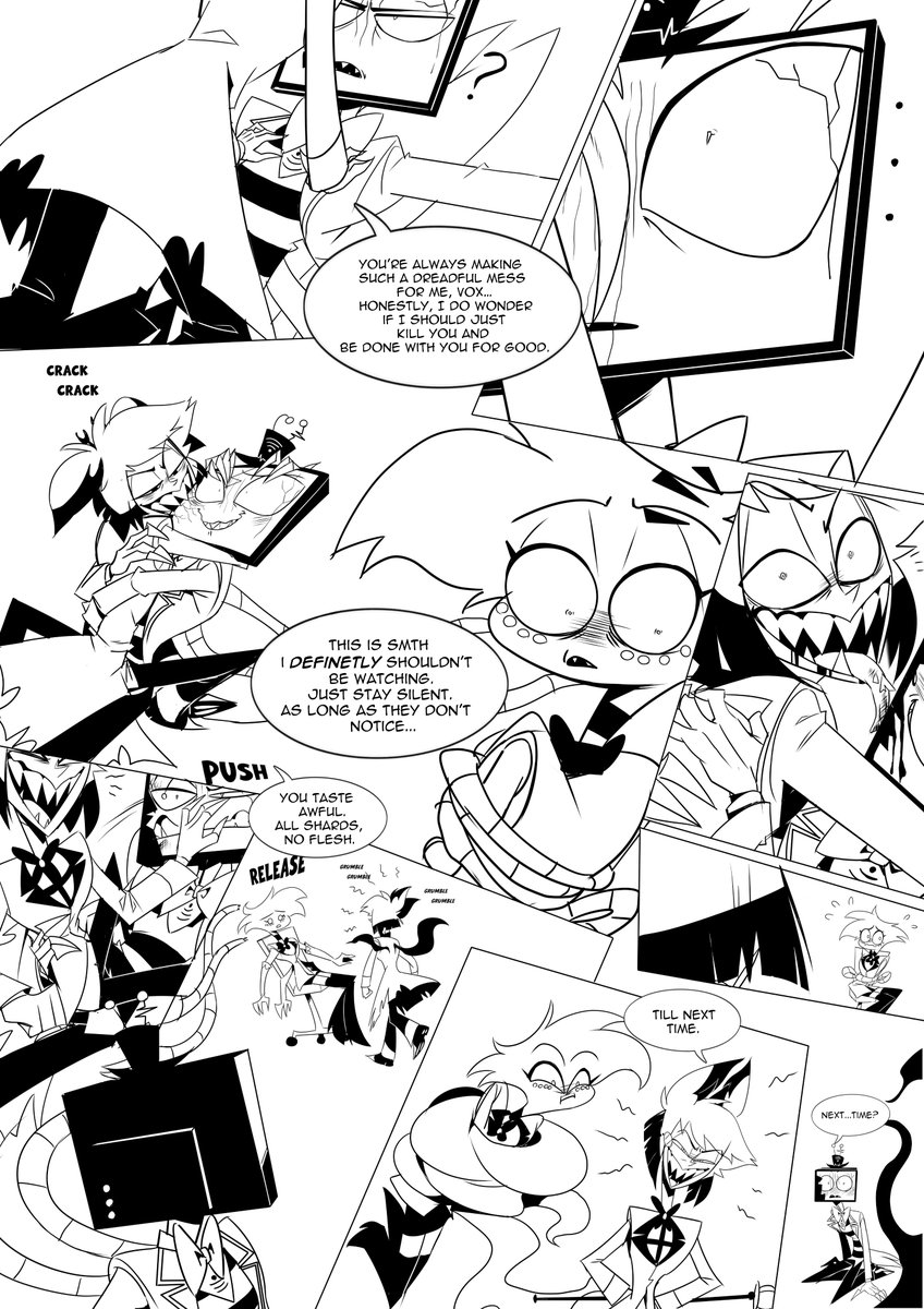 RMM_Comix's tweet photo. (72/75) My two favorite pages☺️
 #HazbinHotel #HazbinHotelVox #HazbinHotelAlastor #RadioStatic #voxal #fanart #comic #HazbinHotelangeldust #HazbinHotelval https://t.co/DgbqMpH33g