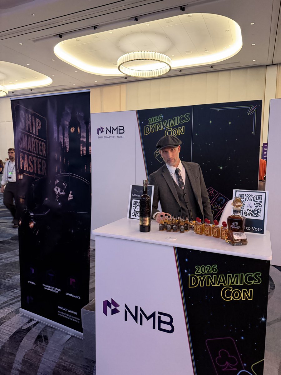 NMBSolutions's tweet photo. Day 3 at #DynamicsCon
A few hours left. A few more giveaways. Chris Winstanley is still guarding the Fireballs like supply chain inventory!!
Stop by Booth 220 before the Fireballs and Peaky caps disappear. https://t.co/Bdaf6oLgk6