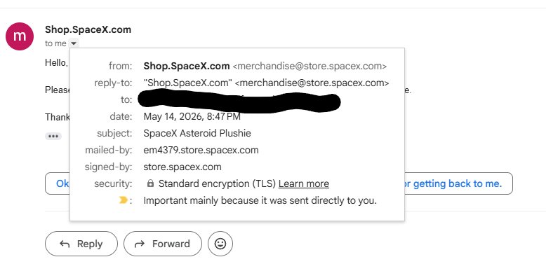 1_donquan's tweet photo. @jhaninvest @spunosounds SpaceX store confirmed on email that the plushie will be restocked. No confirmed date yet! https://t.co/jMDlHX18LS