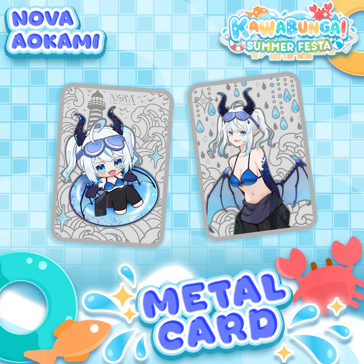 NovaAokami's tweet photo. Besties!! Ready for some fun in the sun this summer? 🌤️🌊Why not celebrate with some merch!! We have a field center, acrylic stand, and keychain!! Be sure to collect them all!!✨🥤 https://t.co/ih0xy839bl