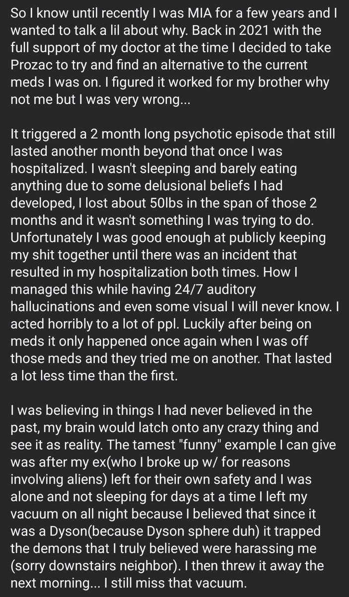 Kierhamham's tweet photo. TW mental health. 

I've shared this a few places explaining why I've been gone a few years I figured I should share it here too https://t.co/c9jj4OJXxO