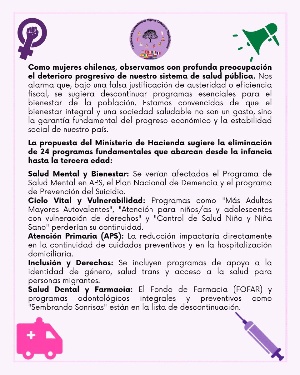 Mujeres Chilenas en Región Exterior-CIMUCHIRE tweet media